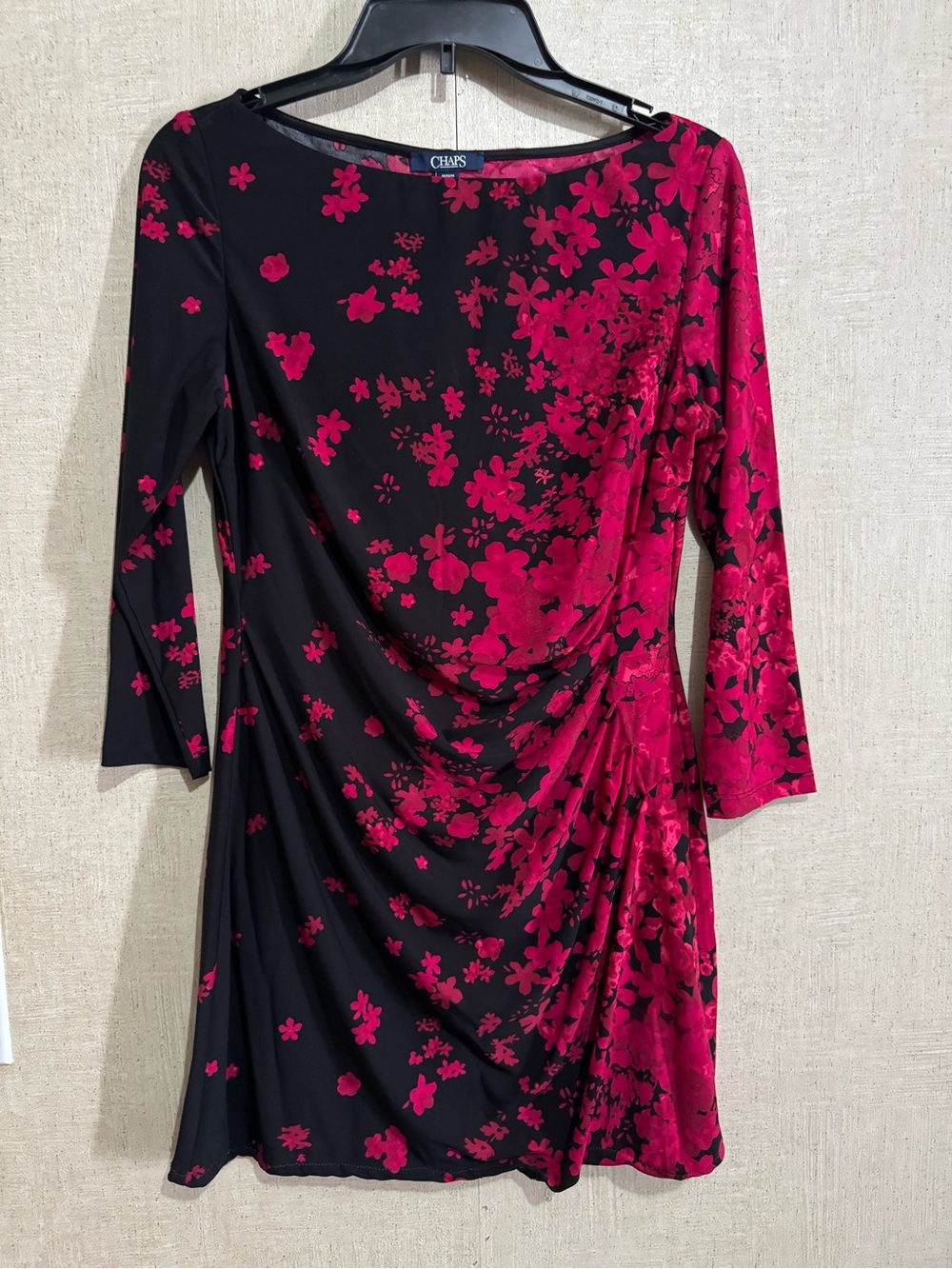 Chaps women’s 3/4 sleeve floral mini dress